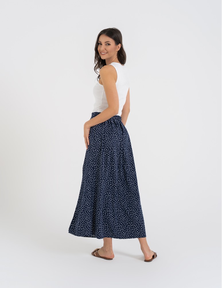 Spódnice maxi - Spódnica damska maxi długa z rozcięciem wzorzysta WZÓR 6  - produkt moraj.pl 3