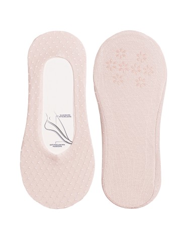 Niskie stopki - Skarpetki damskie niskie stopki siateczkowe z eleganckim haftem ABS 6-pak WIELOKOLOROWY - produkt 3