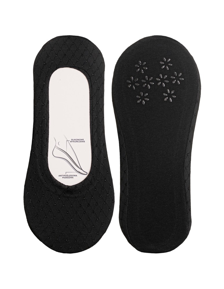 Niskie stopki - Skarpetki damskie niskie stopki siateczkowe z eleganckim haftem ABS 6-pak WIELOKOLOROWY  - produkt moraj.pl 5