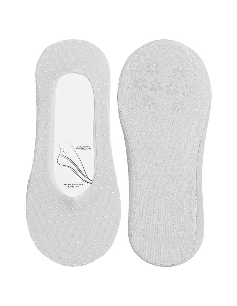 Niskie stopki - Skarpetki damskie niskie stopki siateczkowe z eleganckim haftem ABS 6-pak WIELOKOLOROWY  - produkt moraj.pl 6