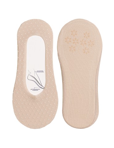 Niskie stopki - Skarpetki damskie niskie stopki siateczkowe z eleganckim haftem ABS 6-pak WIELOKOLOROWY - produkt 7