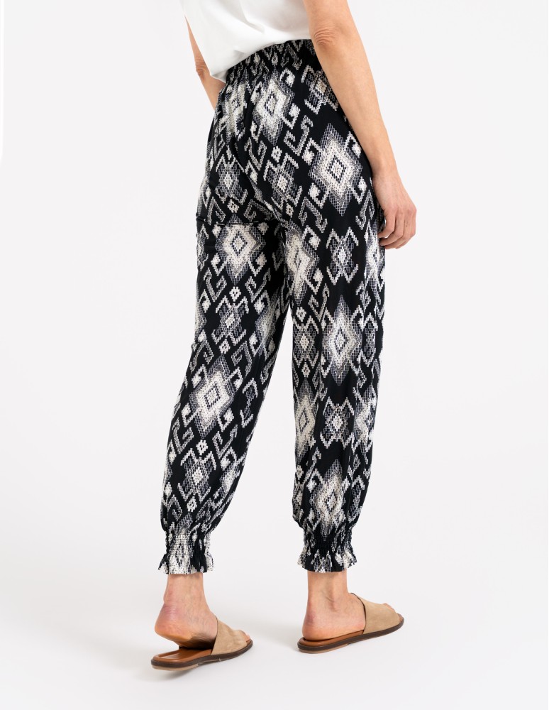 Spodnie materiałowe - Spodnie damskie alladynki z wysokim stanem WZÓR 2  - produkt moraj.pl 6