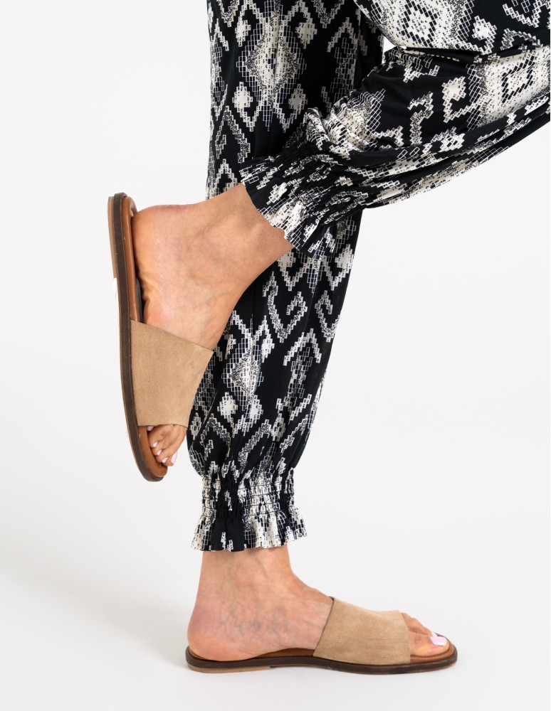 Spodnie materiałowe - Spodnie damskie alladynki z wysokim stanem WZÓR 2  - produkt moraj.pl 5