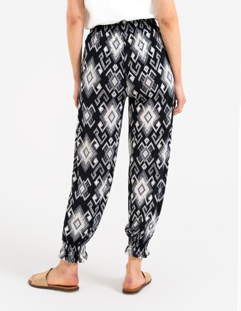 Spodnie materiałowe - Spodnie damskie alladynki z wysokim stanem WZÓR 2  - produkt moraj.pl 7