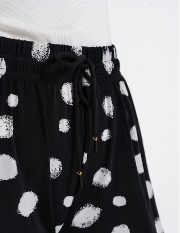 Spodnie materiałowe - Spodnie damskie z wysokim stanem o luźniejszym kroju WZÓR 2 - produkt 5