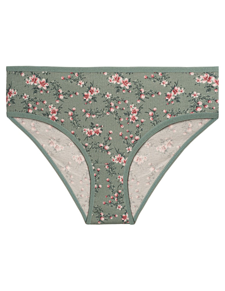 Majtki figi - Majtki damskie figi bikini bawełniane wzorzyste i gładkie 6-pak WIELOKOLOROWY  - produkt moraj.pl 4