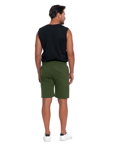 Szorty męskie - Szorty męskie bawełniane spodenki dresowe klasyczne krótkie KHAKI - produkt 5