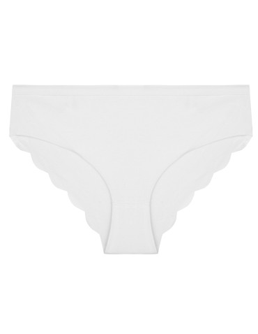 Majtki figi - Majtki damskie figi bikini bawełniane laserowo cięte z efektownym tyłem 10-pak WIELOKOLOROWY - produkt 3