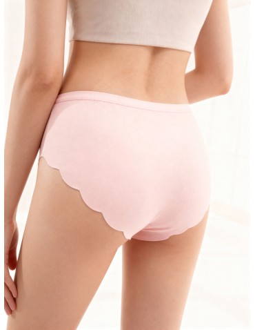 Majtki figi - Majtki damskie figi bikini bawełniane laserowo cięte z efektownym tyłem 10-pak WIELOKOLOROWY - produkt 7