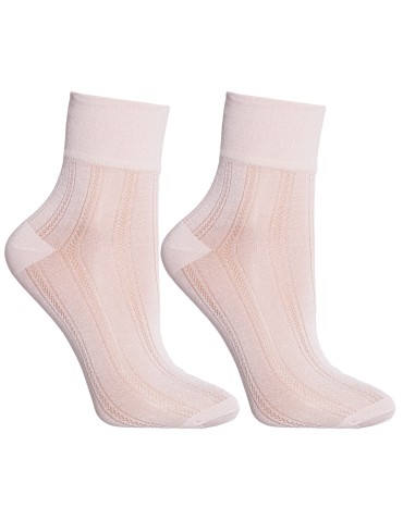 Skarpetki za kostkę - Skarpetki damskie wiskozowe do kostki z ażurowym akcentem 10-pak WIELOKOLOROWY - produkt 5