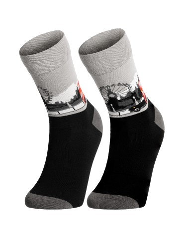 Skarpetki długie - Skarpetki męskie bawełniane długie kolorowe z motywem podróżniczym 10-pak WIELOKOLOROWY - produkt 8