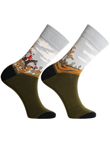 Skarpetki długie - Skarpetki męskie bawełniane długie kolorowe z motywem podróżniczym 10-pak WIELOKOLOROWY - produkt 9