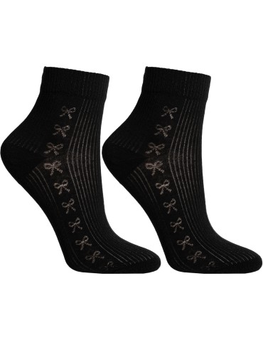 Skarpetki długie - Skarpetki damskie bawełniane do kostki prążkowane ze wzorem kokardek 10-pak WIELOKOLOROWY - produkt 6