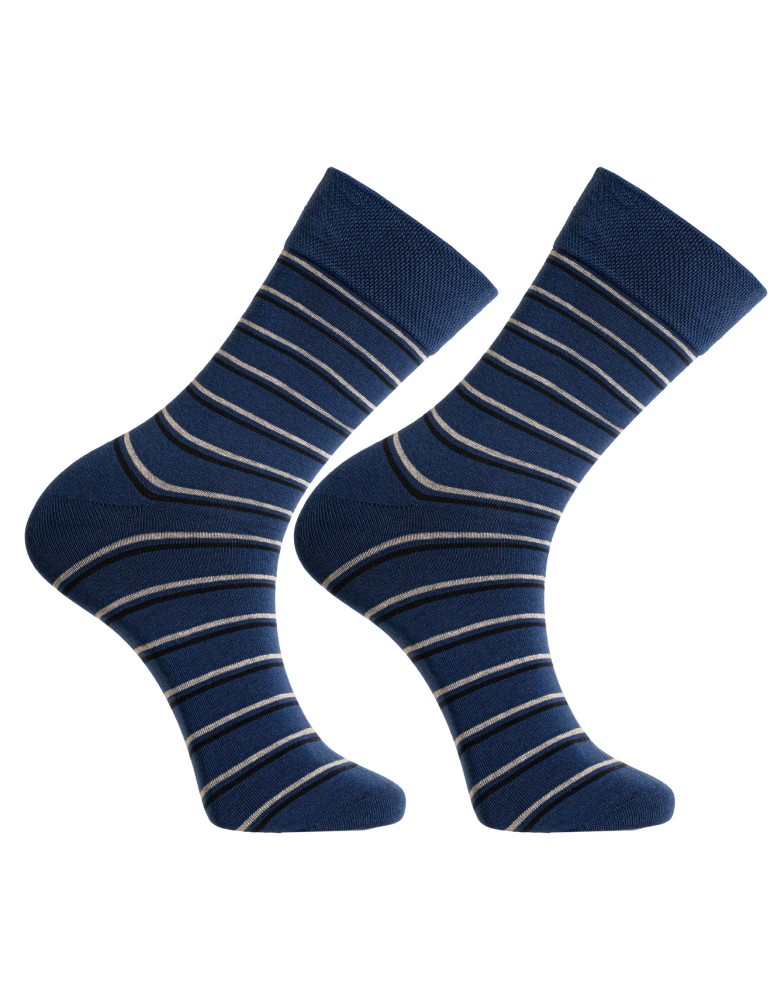 Skarpetki długie - Skarpety męskie garniturowe eleganckie bawełniane w różne wzory 10-pak WIELOKOLOROWY  - produkt moraj.pl 4