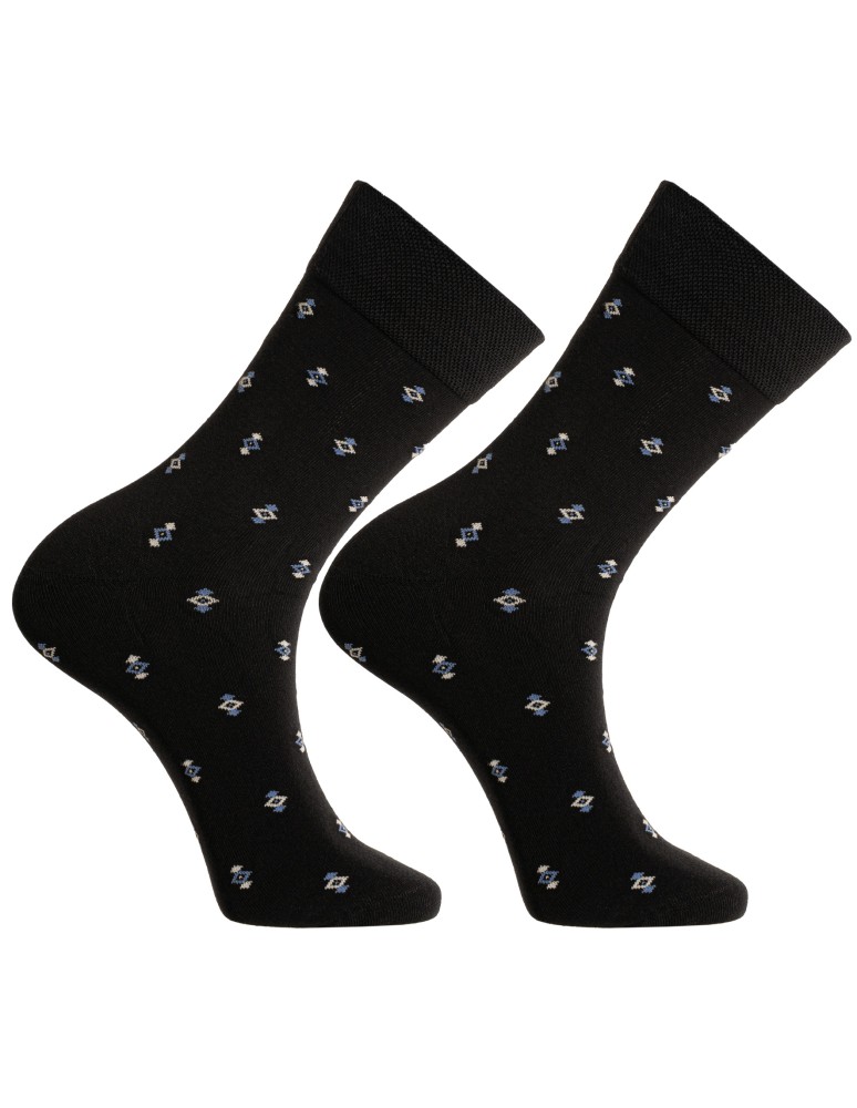 Skarpetki długie - Skarpety męskie garniturowe eleganckie bawełniane w różne wzory 10-pak WIELOKOLOROWY  - produkt moraj.pl 5