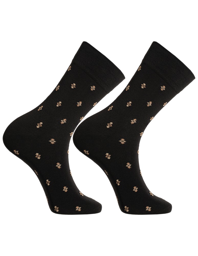 Skarpetki długie - Skarpety męskie garniturowe eleganckie bawełniane w różne wzory 10-pak WIELOKOLOROWY  - produkt moraj.pl 7