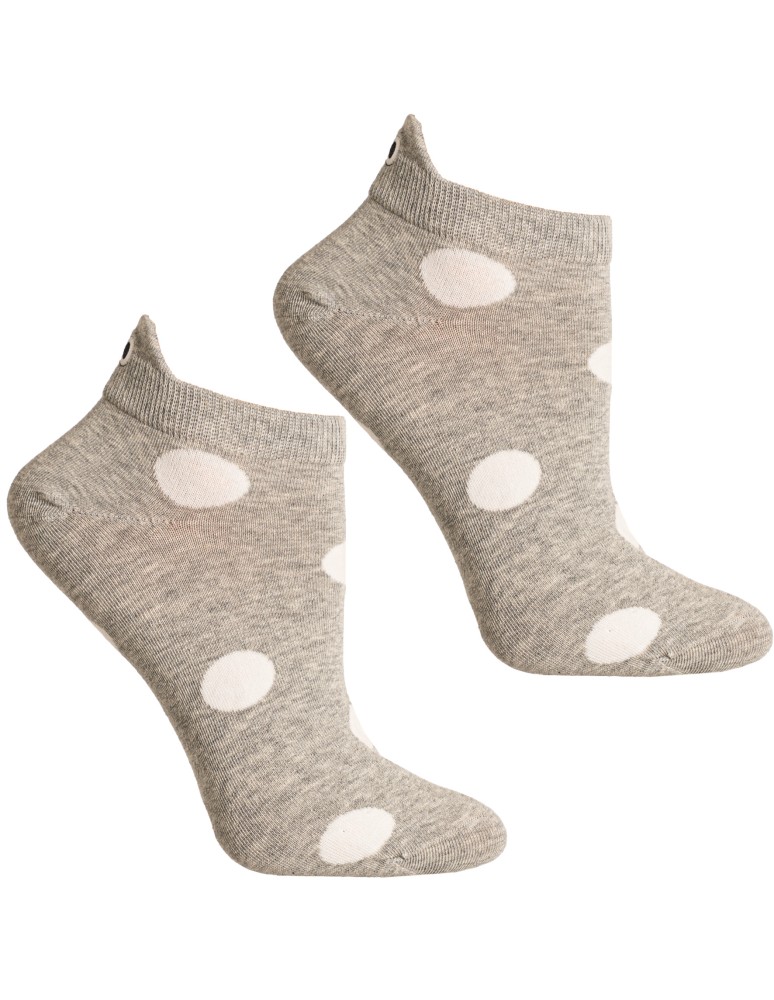 Stopki klasyczne - Stopki damskie bawełniane skarpetki w grochy z ozdobną zapiętką 10-pak WIELOKOLOROWY  - produkt moraj.pl 3