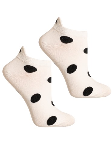 Stopki klasyczne - Stopki damskie bawełniane skarpetki w grochy z ozdobną zapiętką 10-pak WIELOKOLOROWY - produkt 5