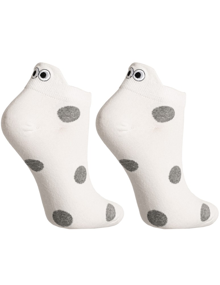 Stopki klasyczne - Stopki damskie bawełniane skarpetki w grochy z ozdobną zapiętką 10-pak WIELOKOLOROWY  - produkt moraj.pl 7