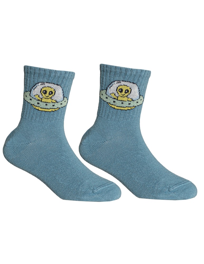 Długie - Skarpetki chłopięce bawełniane długie z motywem kosmosu 5-pak WIELOKOLOROWY  - produkt moraj.pl 2