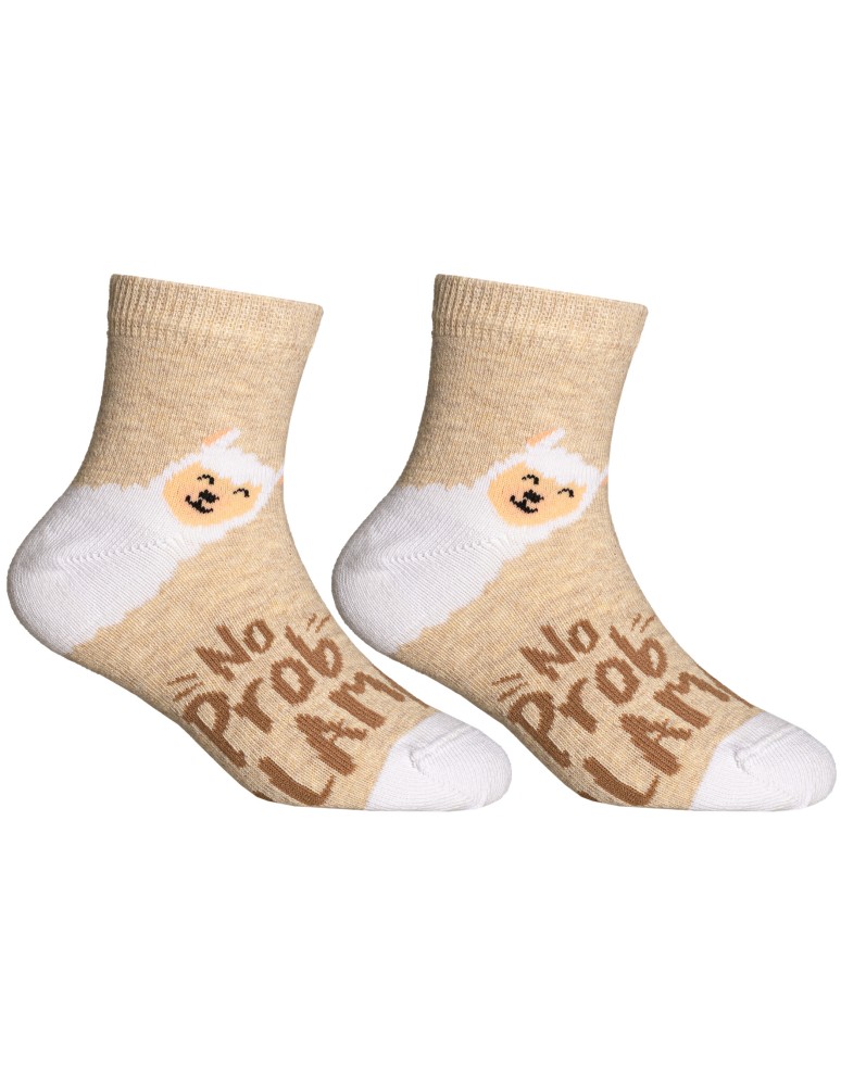 Długie - Skarpetki dziewczęce bawełniane kolorowe w lamy 4-pak WIELOKOLOROWY  - produkt moraj.pl 4