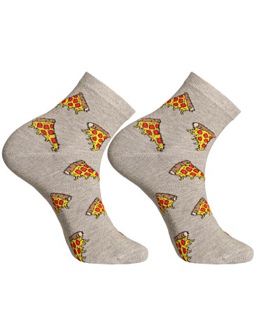 Skarpetki za kostkę - Skarpetki męskie bawełniane wzorzyste kolorowe z motywem Fast Food 3-pak WIELOKOLOROWY - produkt 4