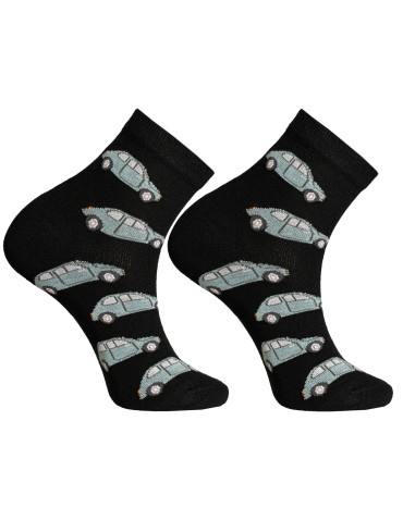 Skarpetki za kostkę - Skarpetki męskie bawełniane z motywem motoryzacji 3-pak WIELOKOLOROWY - produkt 3