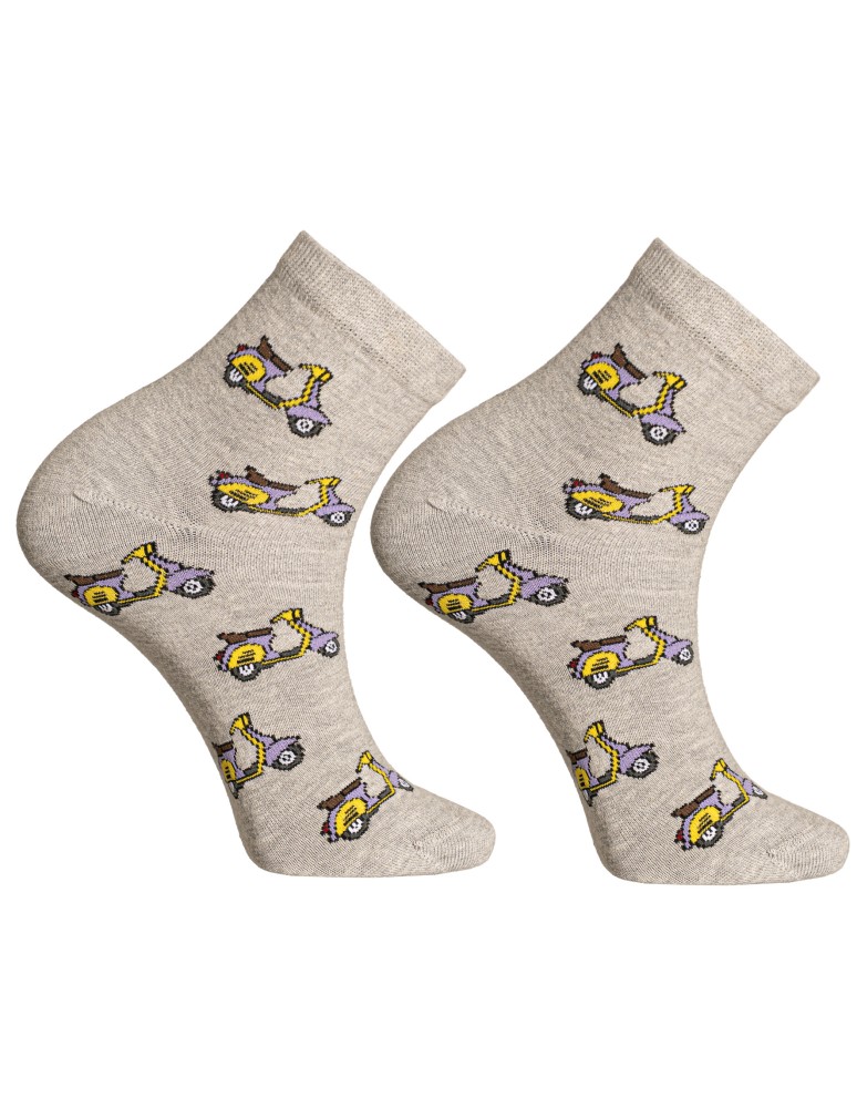 Skarpetki za kostkę - Skarpetki męskie bawełniane z motywem motoryzacji 3-pak WIELOKOLOROWY  - produkt moraj.pl 2