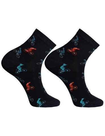 Skarpetki za kostkę - Skarpetki męskie bawełniane z motywem motoryzacji 3-pak WIELOKOLOROWY - produkt 4