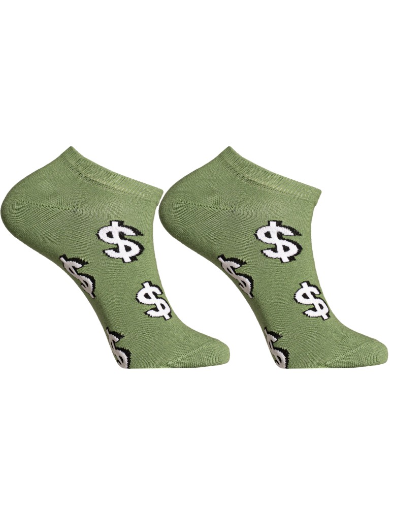 Stopki klasyczne - Skarpetki męskie stopki bawełniane kolorowe wzór w banknoty 3-pak WIELOKOLOROWY  - produkt moraj.pl 4