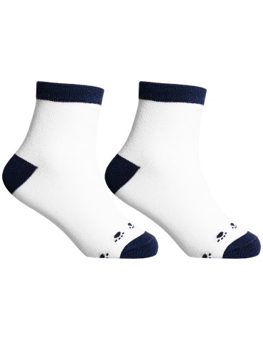 Długie - Chłopięce skarpetki długie bawełniane z motywem psich łapek 3-pak WIELOKOLOROWY - produkt 4