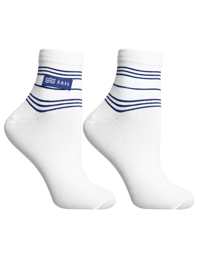 Skarpetki za kostkę - Skarpetki damskie bawełniane w stylu marynarskim 3-pak WIELOKOLOROWY  - produkt moraj.pl 2