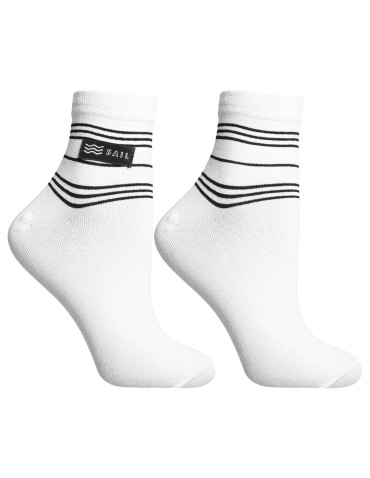 Skarpetki za kostkę - Skarpetki damskie bawełniane w stylu marynarskim 3-pak WIELOKOLOROWY - produkt 4