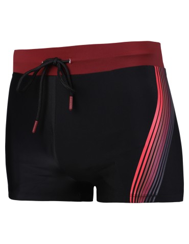 Męskie kąpielówki wiązane w pasie elastyczne wykończenie na basen  - produkt 2