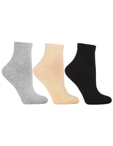 Skarpetki damskie klasyczne do kostki bawełniane 3-pak