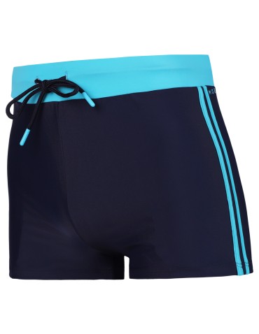 Nowości - Kąpielówki męskie spodenki na basen plażę dopasowane wygodne NIEBIESKI - produkt 3