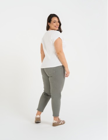 Koszulki i T-shirty - Bluzka damska bawełniana o luźnym fasonie BIAŁY - produkt 13