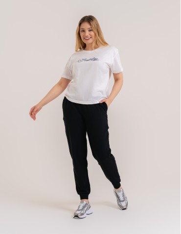 Spodnie damskie - Spodnie damskie dresowe basic CZARNY - produkt 1