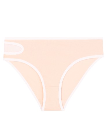 Majtki figi - Damskie figi bikini z bawełny czesanej z siateczkową wstawką 4-pak WIELOKOLOROWY - produkt 9