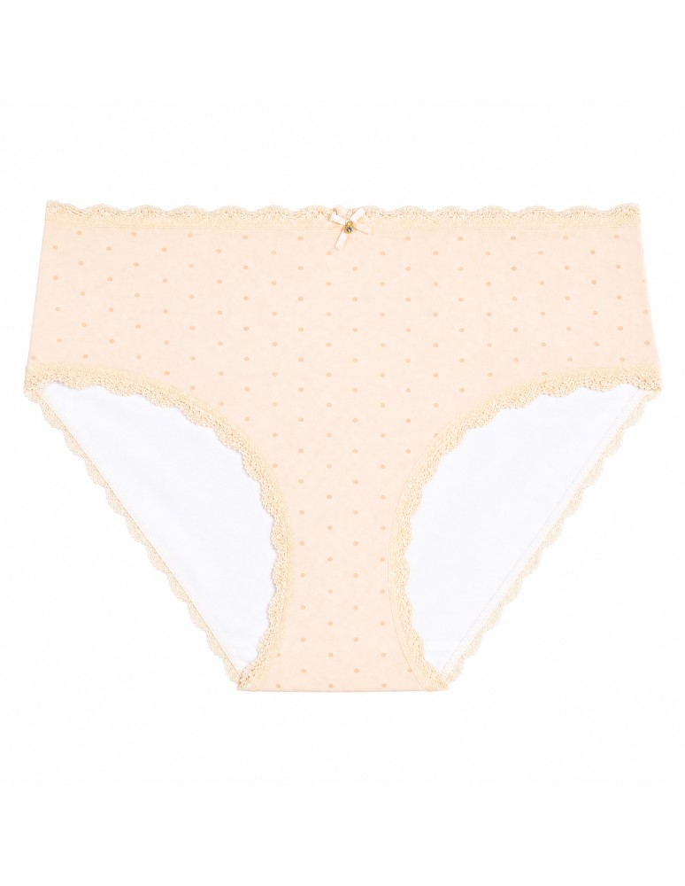 Majtki z wysokim stanem - Majtki damskie maxi bikini bawełniane z koronką komplet 5-pak WIELOKOLOROWY - produkt moraj.pl 2