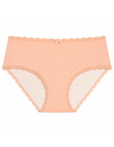 Majtki z wysokim stanem - Majtki damskie maxi bikini bawełniane z koronką komplet 5-pak WIELOKOLOROWY - produkt 3