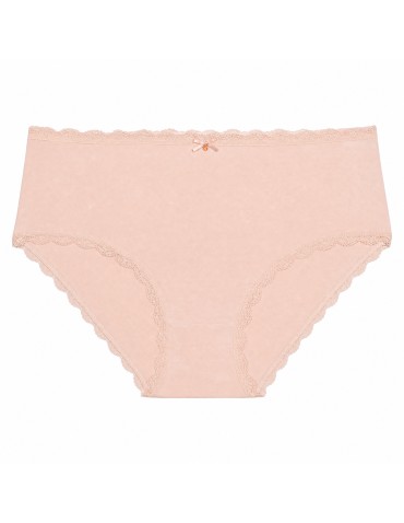 Majtki z wysokim stanem - Majtki damskie maxi bikini bawełniane z koronką komplet 5-pak WIELOKOLOROWY - produkt 5