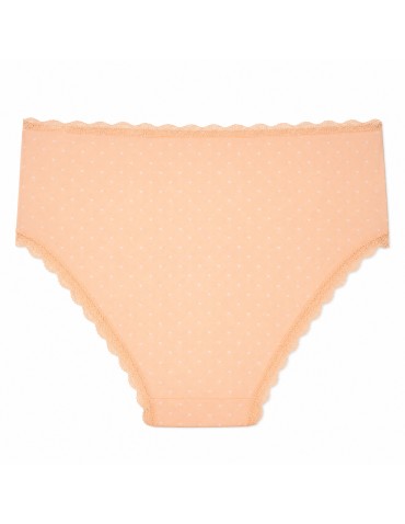 Majtki z wysokim stanem - Majtki damskie maxi bikini bawełniane z koronką komplet 5-pak WIELOKOLOROWY - produkt 7