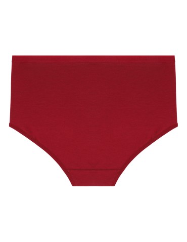 Majtki figi - Majtki damskie maxi bikini bawełniane z wysokim stanem i kwiatową koronką 4-pak WIELOKOLOROWY - produkt 4