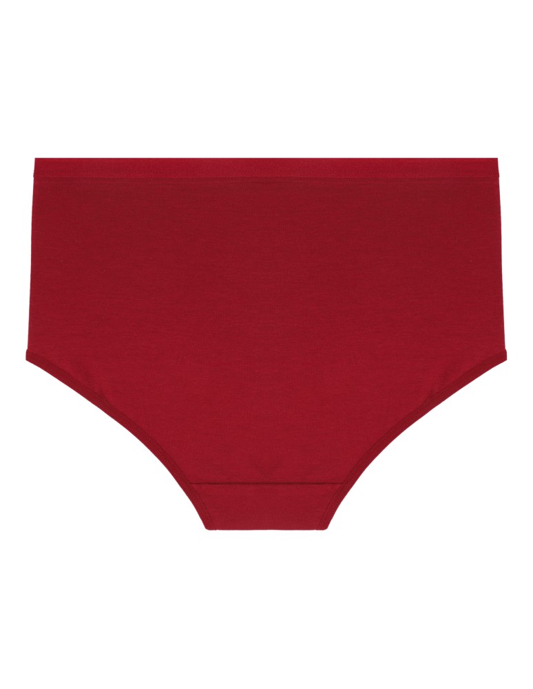 Majtki figi - Majtki damskie maxi bikini bawełniane z wysokim stanem i kwiatową koronką 4-pak WIELOKOLOROWY  - produkt moraj.pl 4