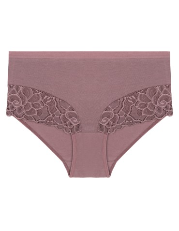 Majtki figi - Majtki damskie maxi bikini bawełniane z wysokim stanem i kwiatową koronką 4-pak WIELOKOLOROWY - produkt 6
