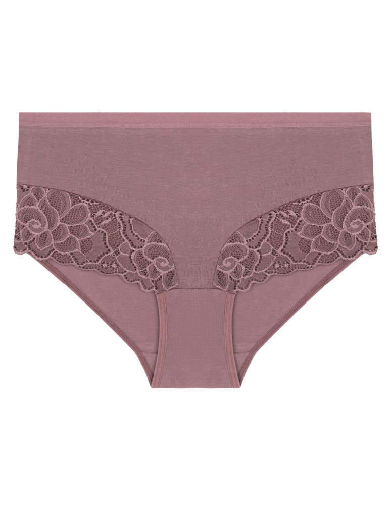 Majtki figi - Majtki damskie maxi bikini bawełniane z wysokim stanem i kwiatową koronką 4-pak WIELOKOLOROWY  - produkt moraj.pl 6