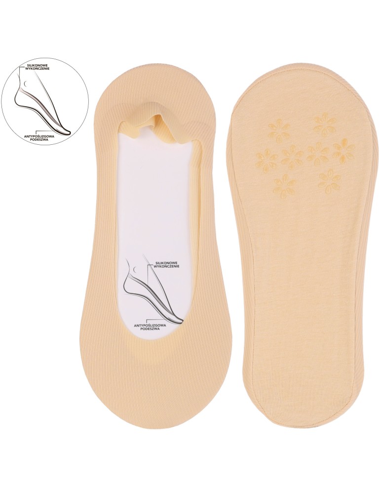Mikrostopki - Zestaw niskich stopek damskich w prążek do balerinek z ABS 6-pak WIELOKOLOROWY  - produkt moraj.pl 3