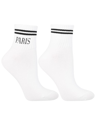 Bawełniane skarpetki damskie do sneakersów napisy miasta 3-pak  - produkt 2
