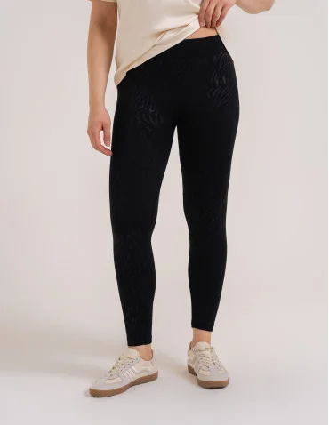 Damskie legginsy ocieplane z szeroką gumą w pasie - produkt 2